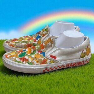 Vans x Haribo Novelty Gummy Bears Classic Slip On Comfort Shoes Size Men’s 12